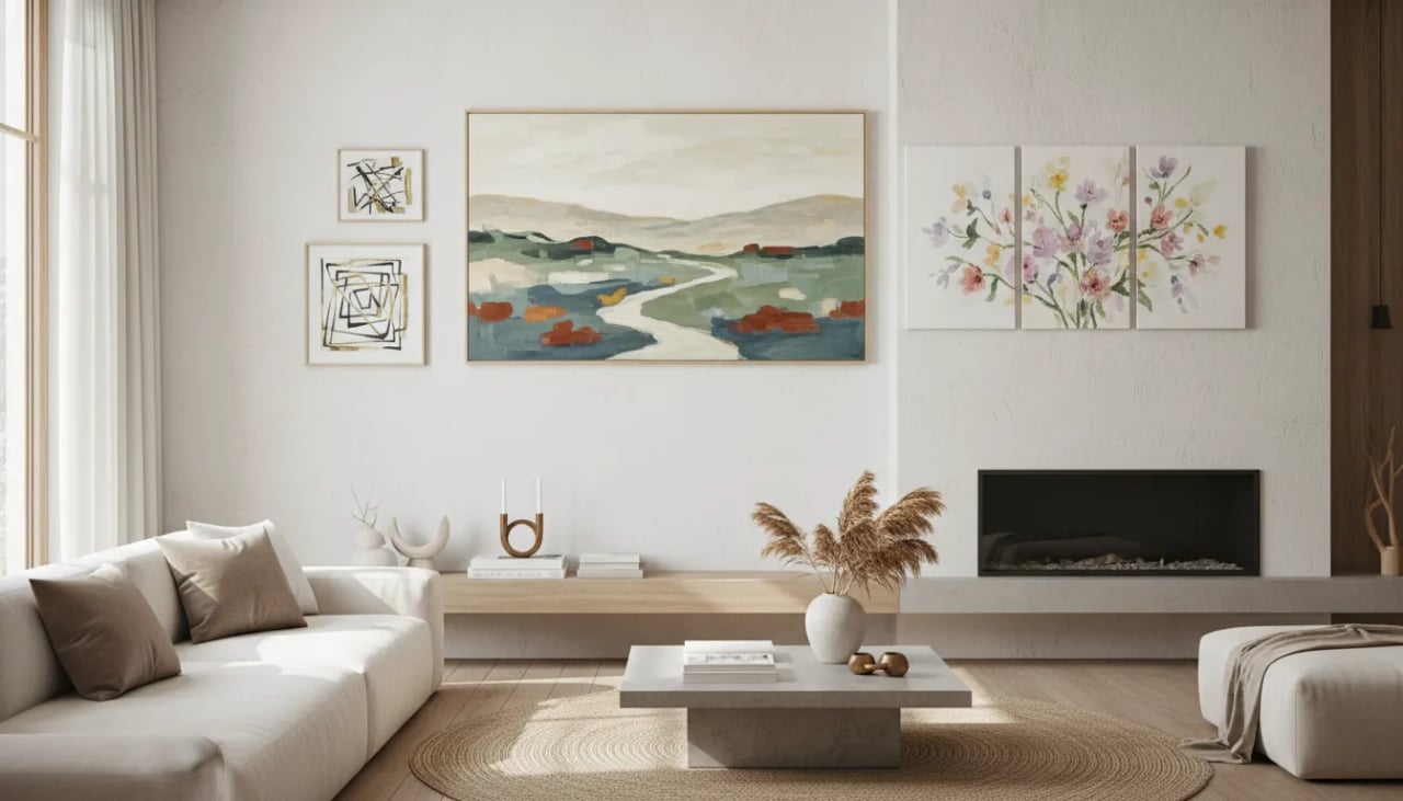 Paintings are a key element in decorating home style Cover