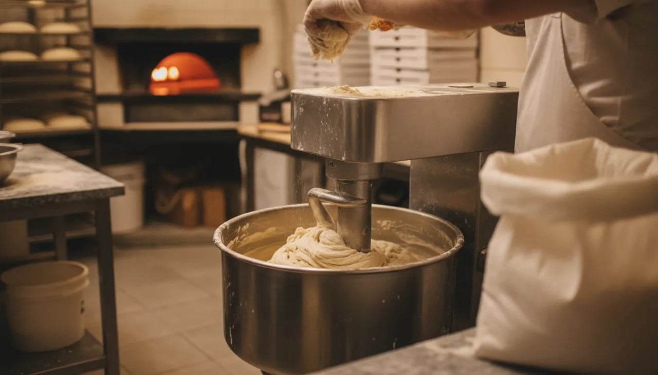 Professional pizza dough mixer for pizzerias, bakeries Cover