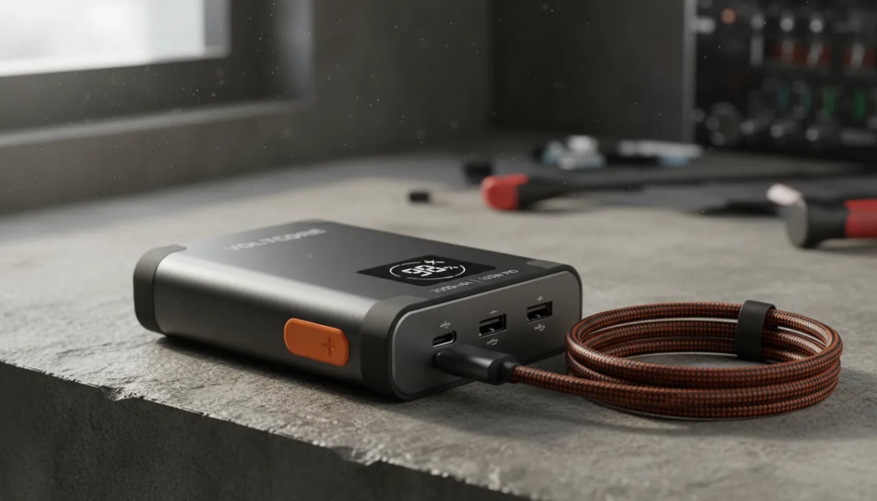 Compact and Powerful Power Bank for Travel and Work Cover