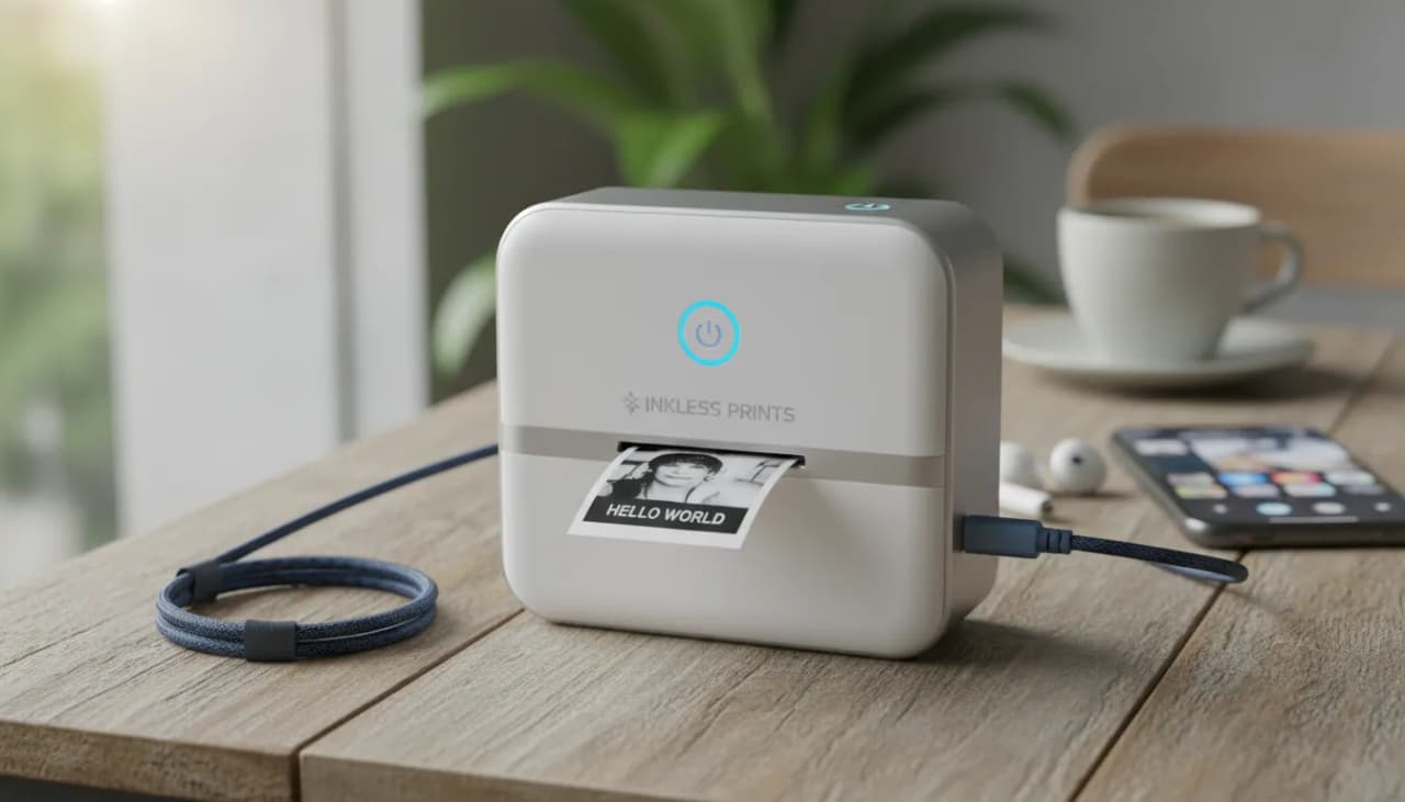 Portable Bluetooth mini printer compact and lightweight Cover